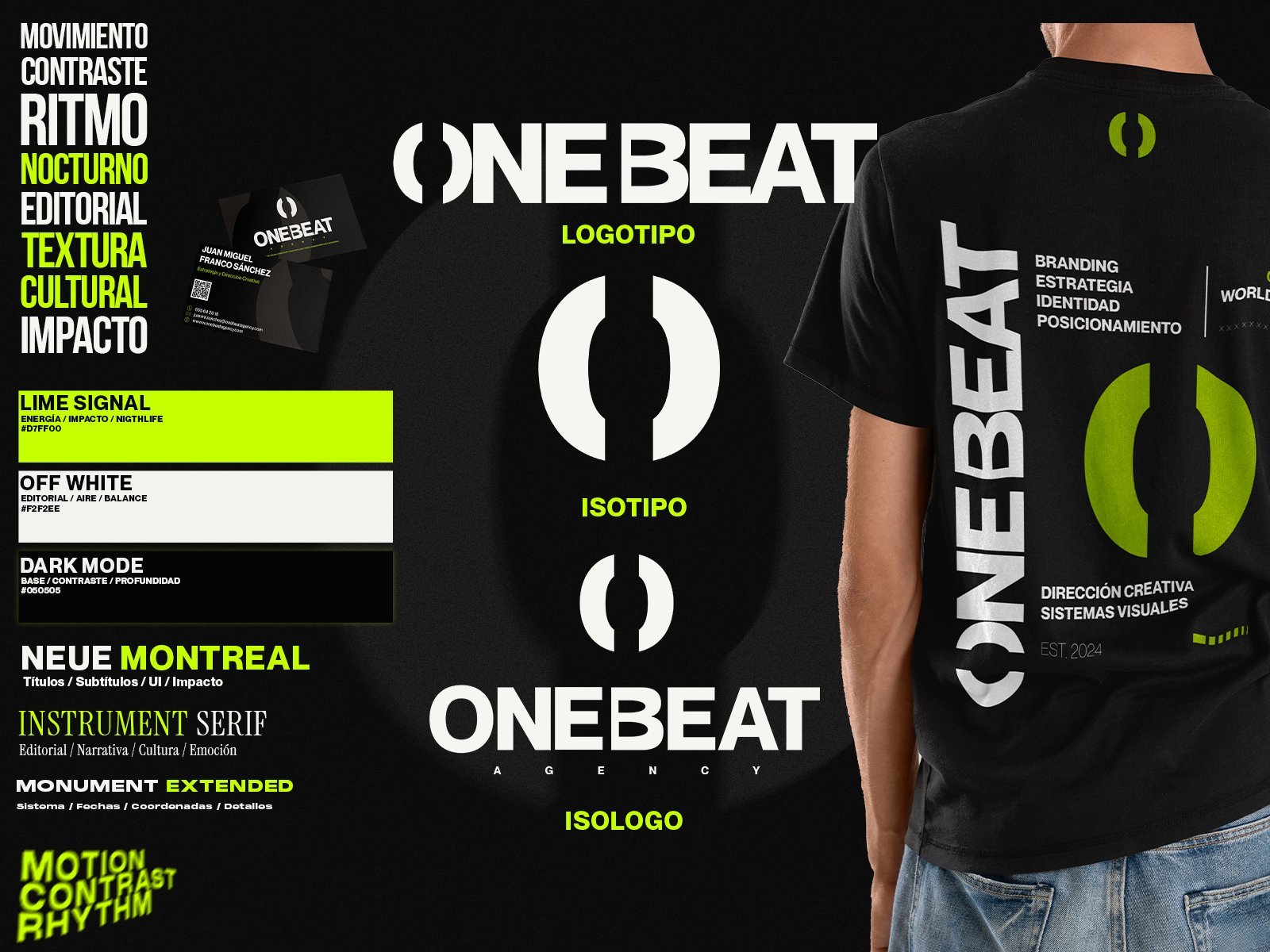 One Beat Agency — Brand Identity, sistema de marca completo